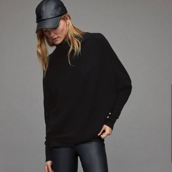 All Saints Ridley Jumper Sweater Wool Cashmere Black - Picture 1 of 14